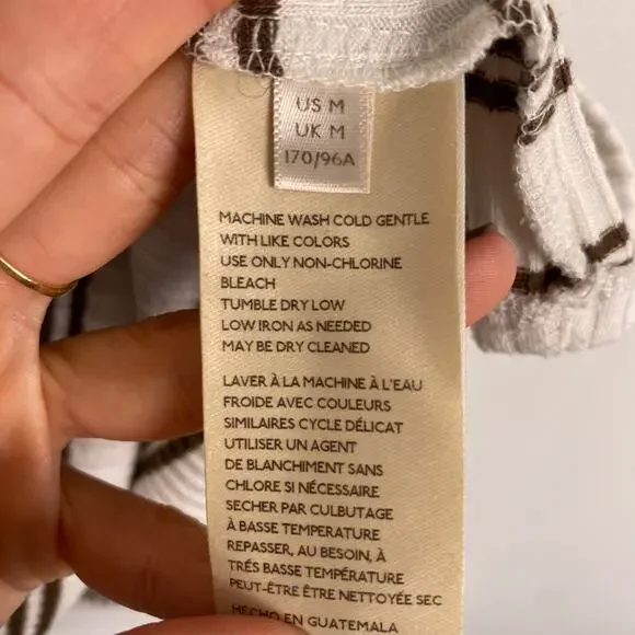 Anthropologie Cream and Brown Ribbed Sleeveless Tank Top - Picture 5 of 7